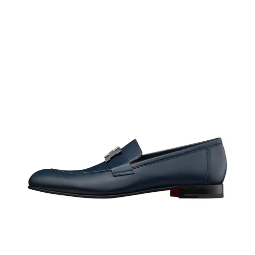 HERMES Paris Casual Loafers Обувь Мужская Blue