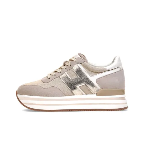 HOGAN H222 Низкий Топ Обувь на Платформе Женская Золотая