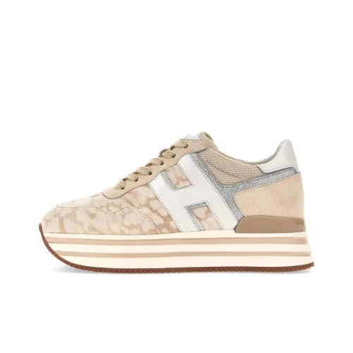 HOGAN H222 Низкий Топ Обувь с Платформой Женская Розовая Серебряная