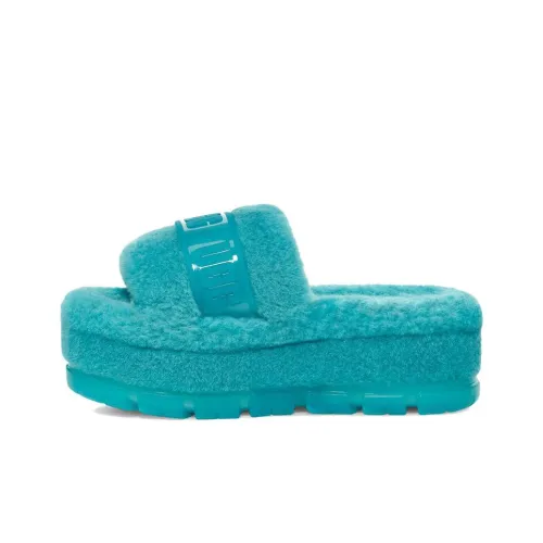 UGG Платформа Тапочки Abrasion Resistant Женские Слипоны Женские Синие