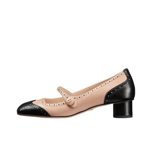 DIOR Spectadior Грубый каблук Средний каблук Обувь Женская Телесного цвета