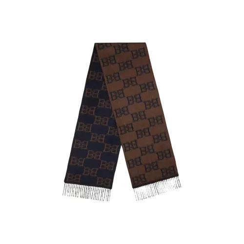 BALLY B Цепочка Wool Knit Шарфы Коричневый Мужской