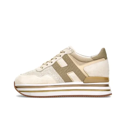 HOGAN H222 Низкий Топ Обувь на Платформе Женская Айвори Золото