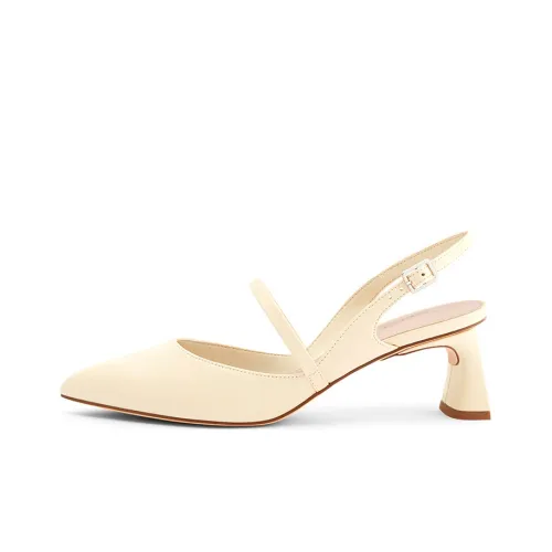 CHARLES KEITH Грубый каблук Высокие каблуки 5,1 см Женские Розовый Белый