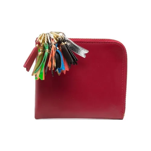 CDG Телячья кожа Картхолдер Кошелек Женские Темно-красный