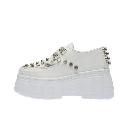 MIU MIU Низкая платформа Top Обувь Женская Белая