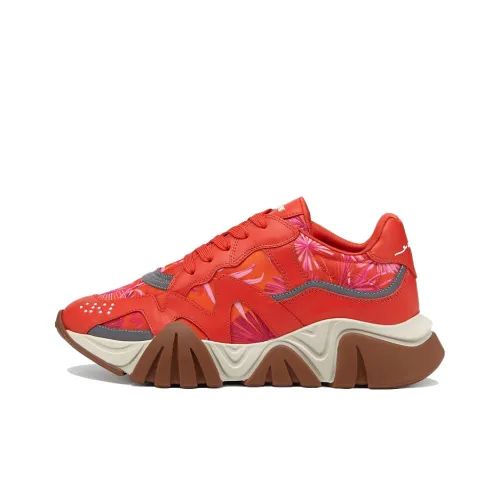 VERSACE Squalo Низкий Топ Обувь с Платформой Женская Красная