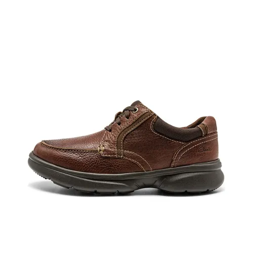 Clarks Повседневные кожаные туфли с низким верхом, коричневые, мужские