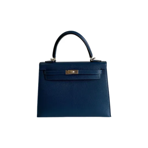 HERMES Kelly Mysore Шевро Сумка Kelly Сумка Женская S4 Темно-синий Синий