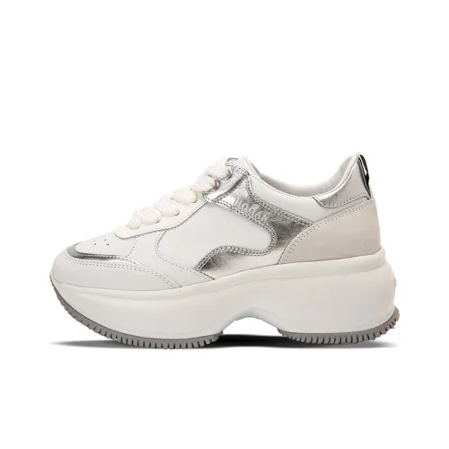 HOGAN Maxi I Active Low Топ Обувь на платформе Женская Белая Серебряная