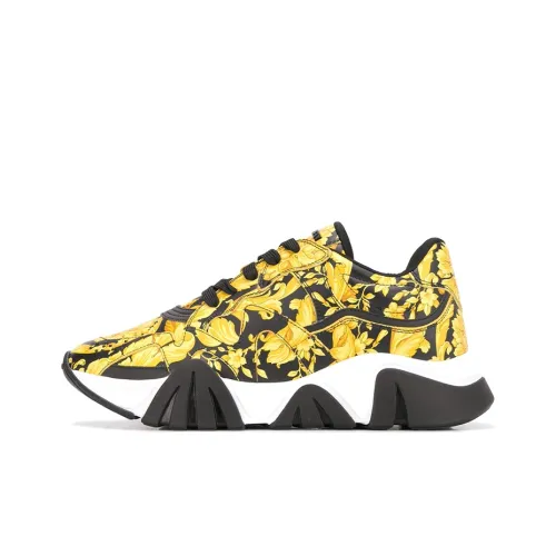 VERSACE Squalo Low Топ Спортивная Повседневная Обувь Мужская Черное Золото