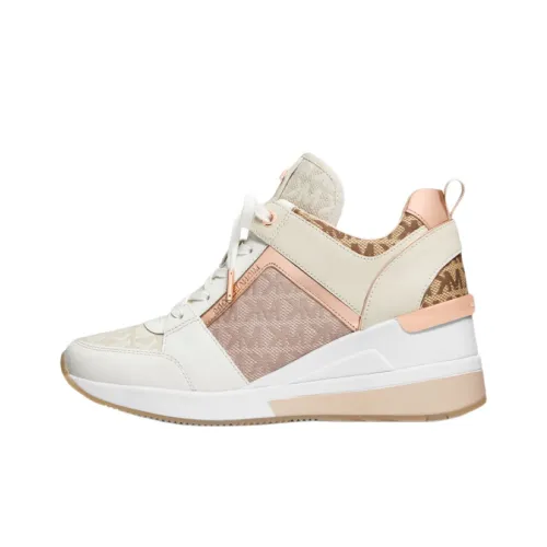 MICHAEL KORS Georgie Высокие Кроссовки Спортивные Женские Белые Розовые