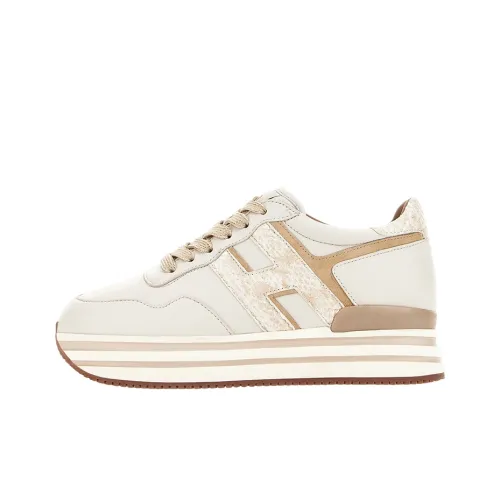 HOGAN H222 Низкий Топ Обувь на Платформе Женская Бежевая