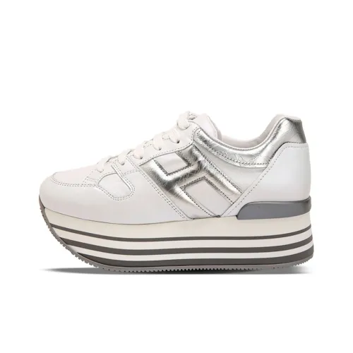 HOGAN MAXIPLATFORM Низкий Топ Обувь на Платформе Женская Белая