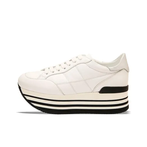 HOGAN Низкий Топ Обувь с Платформой Женская Белый Серый