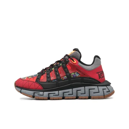 VERSACE Низкий топ обувь на платформе мужская красная