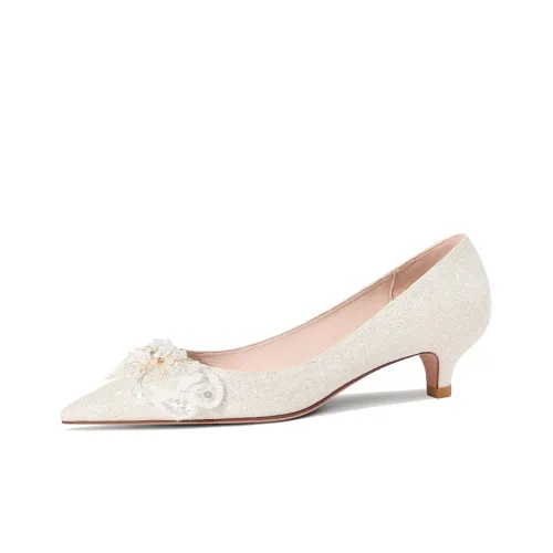 Lily Wei Конусный каблук Высокие каблуки 3 см Белый