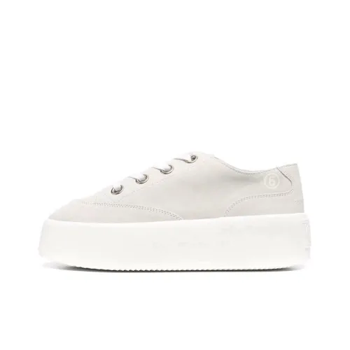 MM6 MAISON MARGIELA Низкая платформа Женская Белая Потертый