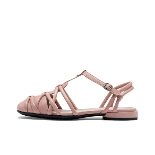 Ecco Annie Series Грубый каблук Мода Сандалии Женские Тоскана Розовый