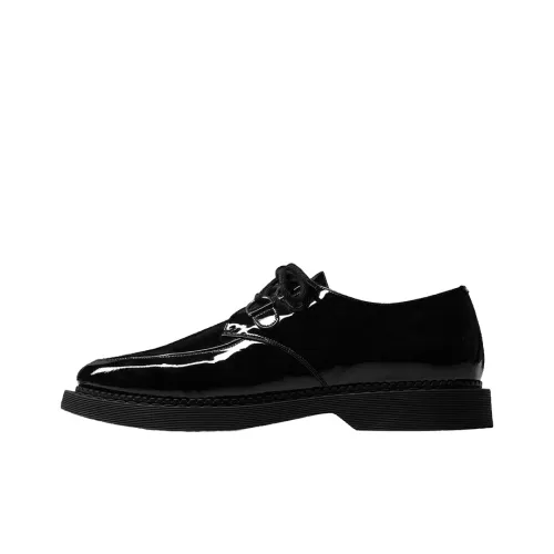 SAINT LAURENT Тедди Derbies из лакированной кожи повседневная обувь мужская черная