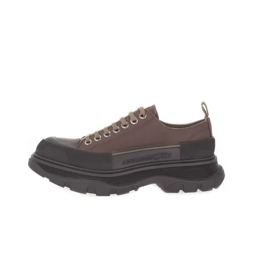 Alexander McQueen Низкий Топ Обувь с Платформой Мужская Коричневая