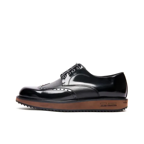 Anthony Miles Повседневные кожаные туфли Low Top Черные Мужские