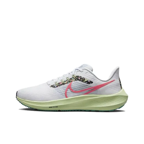 Nike Air Zoom Pegasus 39 Slip-resistant Abrasion-resistant Low-top Беговые кроссовки Женские Белый Зеленый Розовый