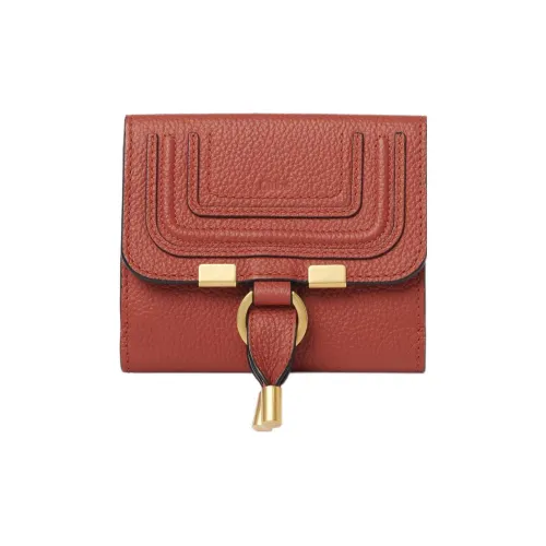 Chloe Marcie Телячья кожа с текстурой Кошелек Женские Охра Красный