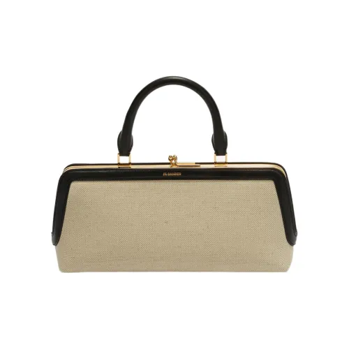 JIL SANDER Goji Linen Fiber Cotton Bag Small Women's Beige