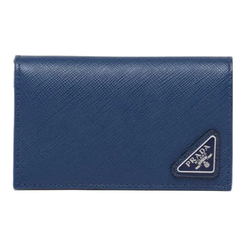 PRADA Saffiano кожа держатель для карт кошелек мужской синий