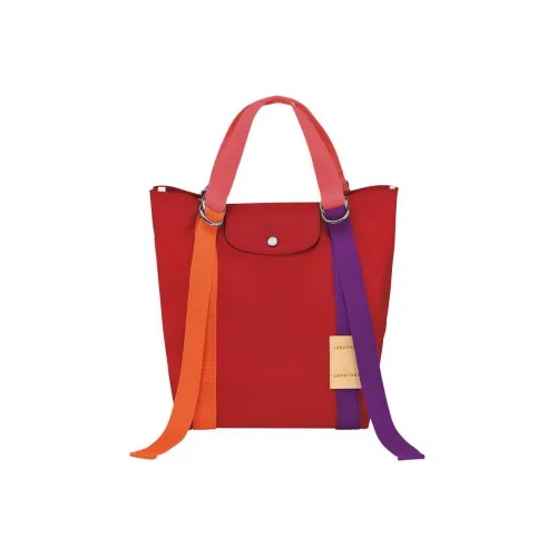 LONGCHAMP Le Pliage RE Play Холст Кожа Комбинированный Холст Сумка через плечо Сумка Женская Красная