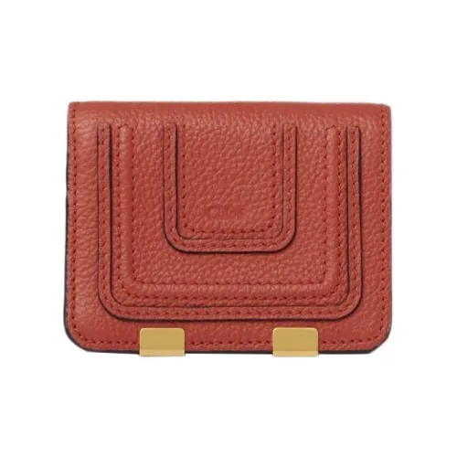 Chloe Marcie Телячья кожа с текстурой Кошелек Маленький Женский Охра Красный