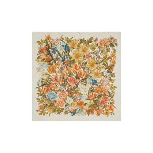 GUCCI Flora Тутовый шелк Шарфы Слоновая кость Женские