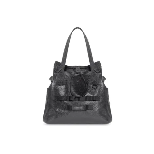 Balenciaga Army Fine Grained Овчина Тоут Сумка Сумка для покупок Сумка Сумка через плечо Мужская Темно-серая