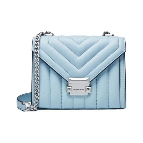 MICHAEL KORS MK Whitney Кожа Сумка через плечо Сумка на плечо Женская Светло-синяя