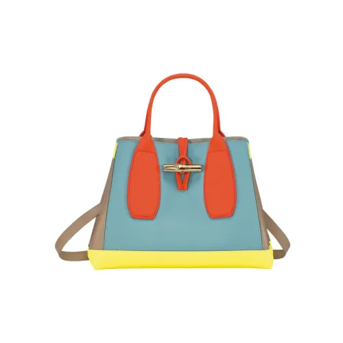 LONGCHAMP Roseau Коровья кожа Big Сумка Сумка через плечо Сумка среднего размера Женская Многоцветная