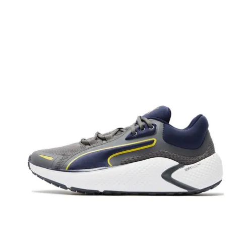 PUMA Softride Slip-resistant Abrasion-resistant Low Top Marathon Беговые кроссовки Унисекс Синий Серый Желтый