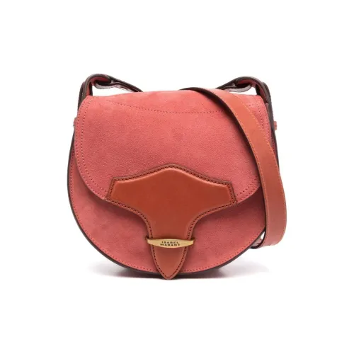 ISABEL MARANT Замша с коровьей кожей сумка через плечо стандартная женская кораллово-красный