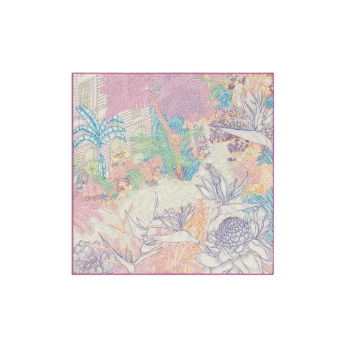 HERMES Шелковые шарфы Женские Фиолетовые