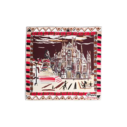 PRADA Шелковые шарфы Многоцветные Женские