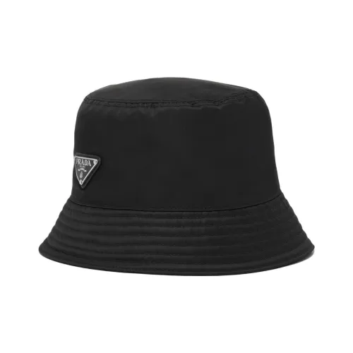 PRADA Ткань Шляпа ведра Черная Женская