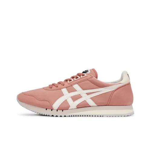 Onitsuka Tiger Dualio Slip Resistant Abrasion Resistant Низкий Топ Casual Унисекс Розовый Белый