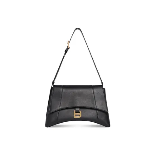 Balenciaga Downtown Сглаживающий Корова Кожа Сумка через плечо Женская Черная