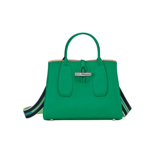 LONGCHAMP Roseau Коровья кожа Большая сумка через плечо средняя женская светло-зеленая