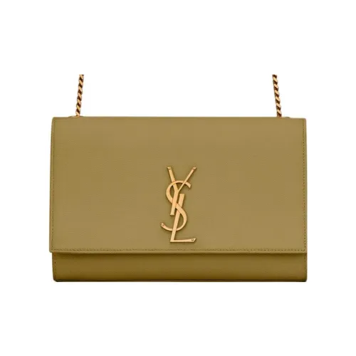 SAINT LAURENT Kate Телячья кожа Сумка через плечо Сумка на плечо Женская Желтая