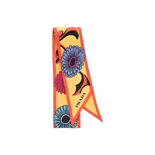 PRADA Шелковые шарфы Апельсин Женские