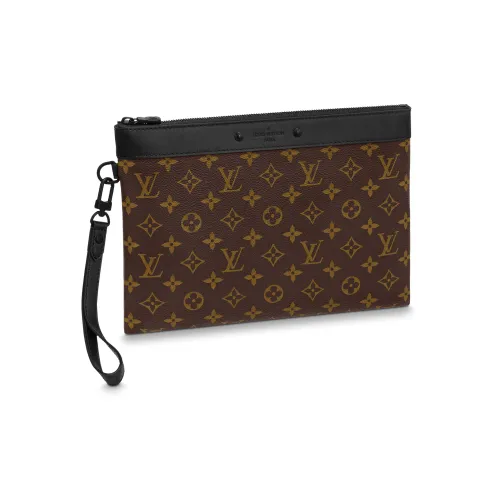 LOUIS VUITTON Маленькая сумочка To Go Покрытый холст Клатч Стандартный Мужской Коричневый