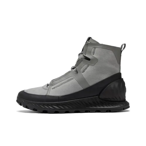 Ecco Casual Высокий Топ Черный Серый Цвет Мужской