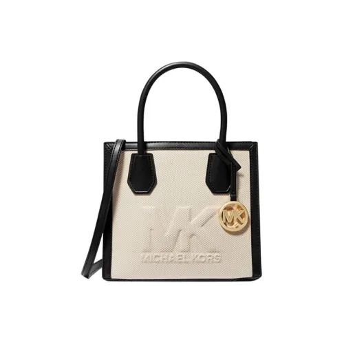 MICHAEL KORS Mercer Хлопок Холст Сумка Сумка через плечо Сумка через плечо Средняя Женская Белая