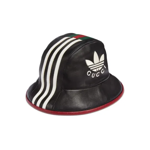 GUCCI X ADIDAS Collaboration Кожа Шляпы ведра Черные Женские